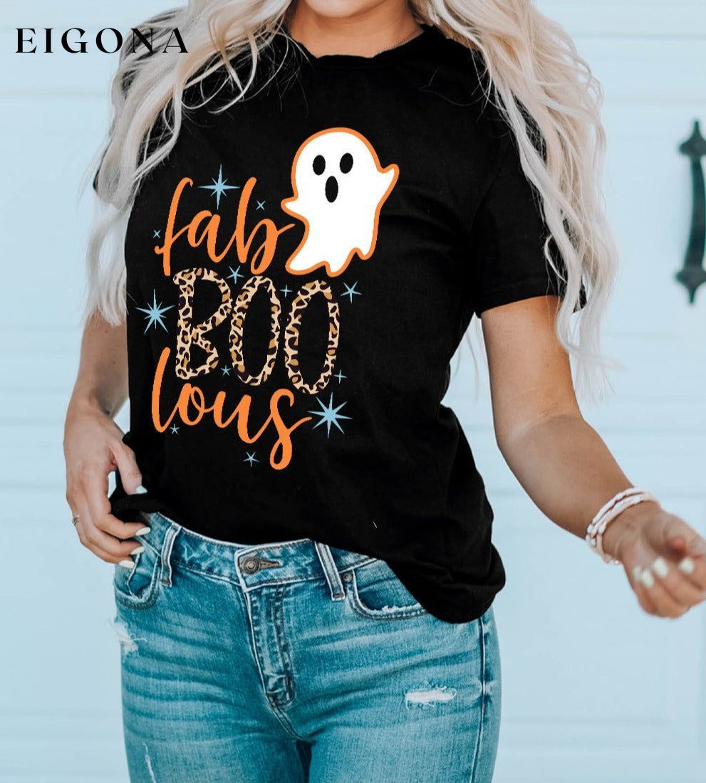 Round Neck Short Sleeve Ghost Graphic T-Shirt clothes Ship From Overseas shirt SYNZ t-shirt top trend
