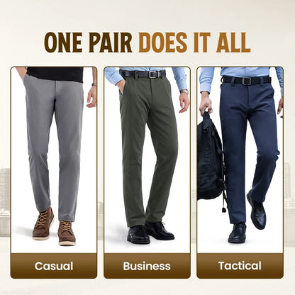 GlideActive - Men's Active Khaki Pants With Expandable Waistband