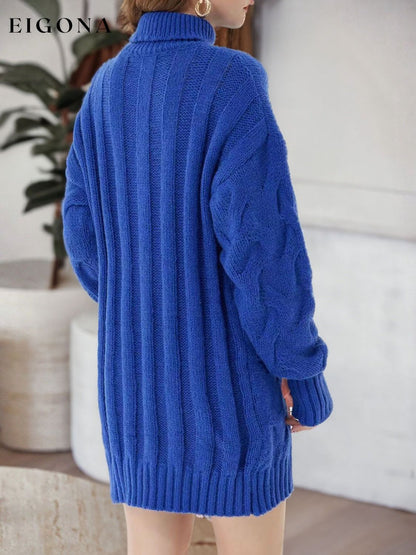 Cable-Knit Turtleneck Sweater Dress clothes Ship From Overseas Shipping Delay 10/01/2023 - 10/02/2023 Sweater sweaters Y*X