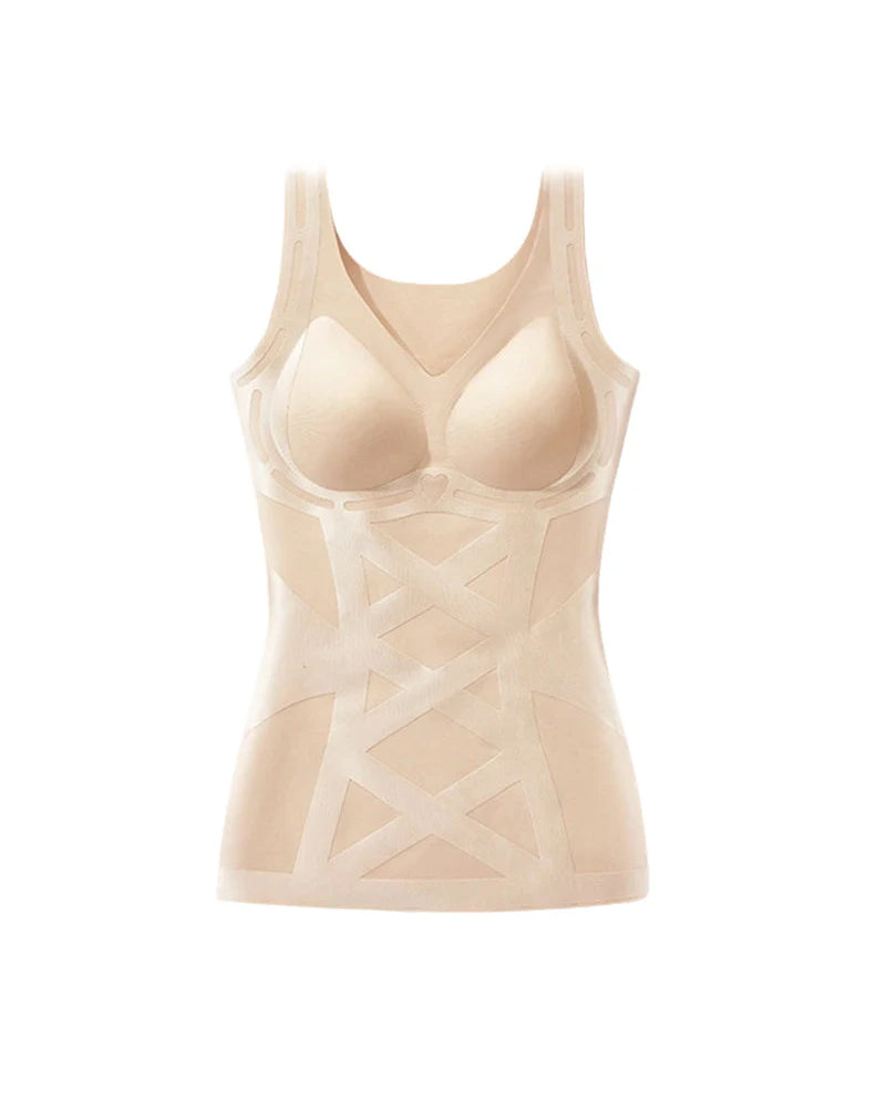 Seamless Body Shaping Camisole with Built-in Bra