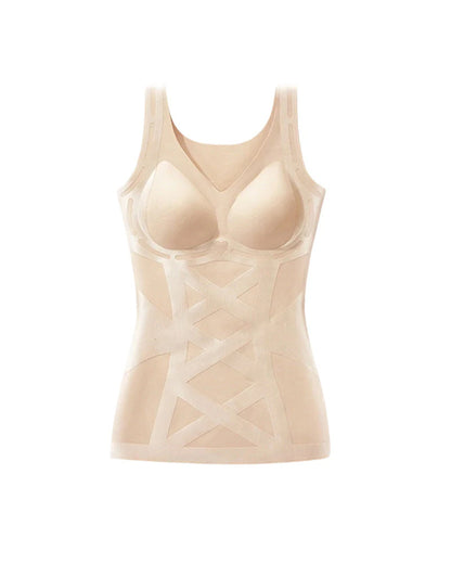 Seamless Body Shaping Camisole with Built-in Bra