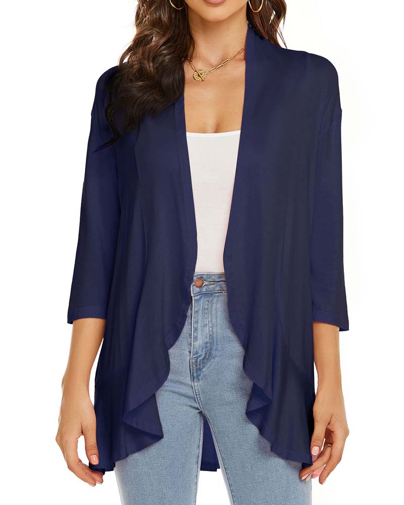 Women's Casual Lightweight Open Front Cardigan