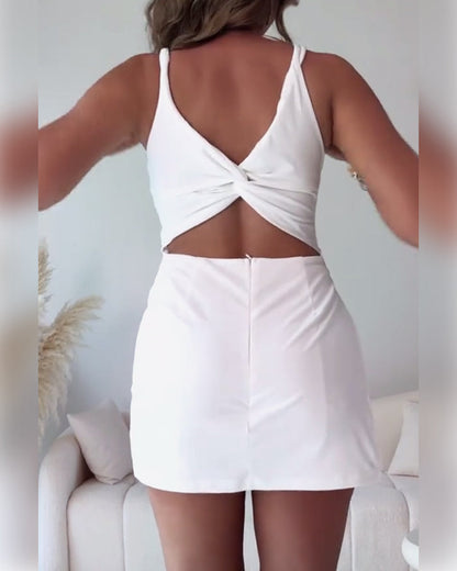 Square-Neck Slim-Fit Tennis Dress