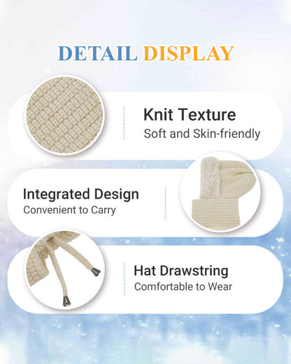 Wind-Resistant Outdoor Hat And Scarf For Women