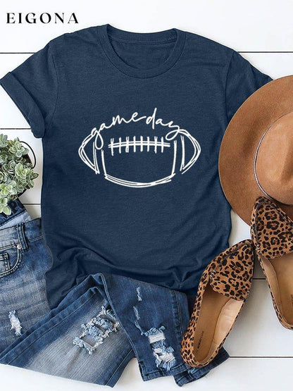 Women's Gameday Football Lover Casual Cotton Tee ball print