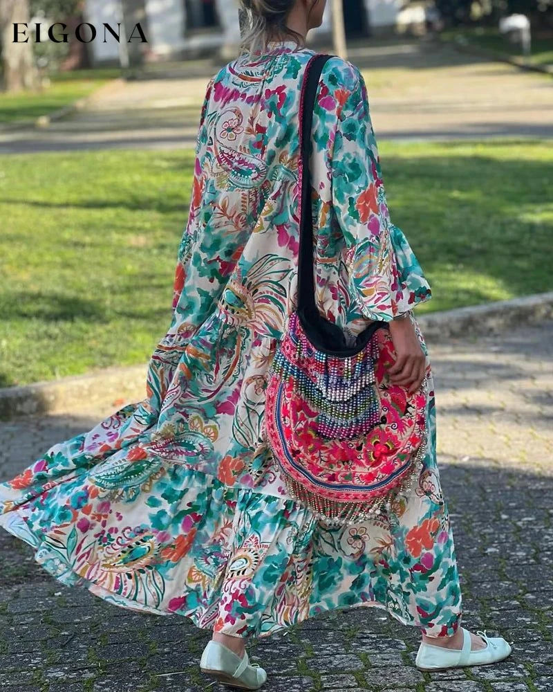 Loose Printed Casual Dress