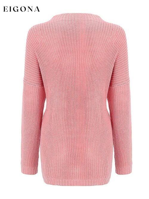 Round Neck Drop Shoulder Sweater A@Y@M clothes Ship From Overseas sweater sweaters Sweatshirt