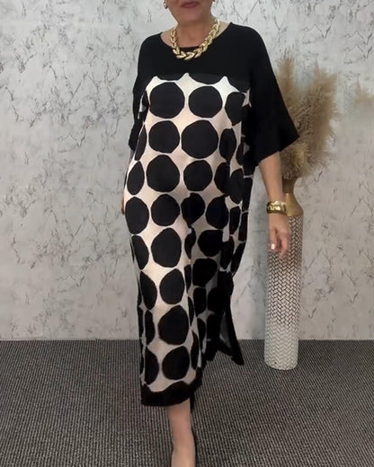 Loose Polka Dot Straight Dress