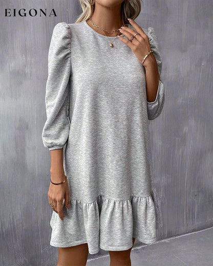 Solid Color Puff Sleeve Dress 2023 f/w 23BF casual dresses Clothes Dresses spring