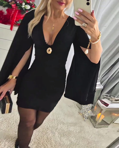 Fashionable Sexy V-Neck Hip Dress 2024 f/w casual dresses