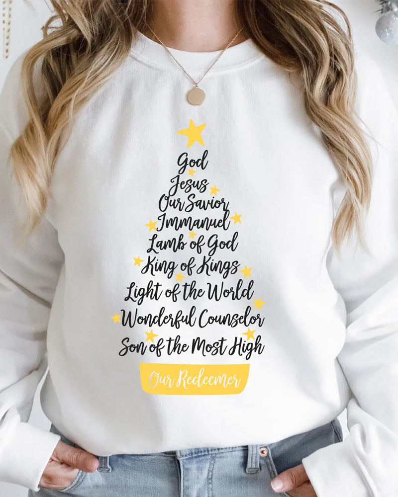 God Jesus Our Savior Christmas Sweatshirt 2024 f/w christmas sweatshirts