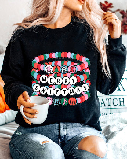 Women's Merry Swiftmas Sweatshirt 2024 f/w christmas hoodies & sweatshirts women's christmas