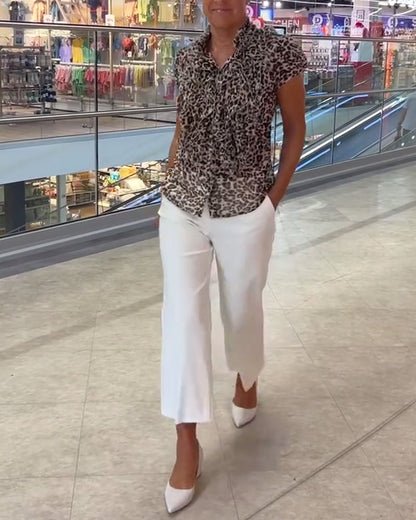 Leopard Print Casual Shirt