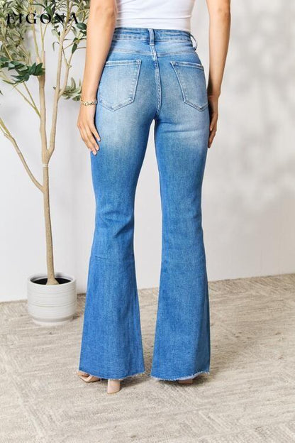 Slit Flare Blue Jeans BAYEAS bottoms clothes Flare Jeans Jeans pants Ship from USA