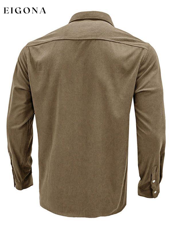 Men’s Solid Color Regular Fit Corduroy Shirt Jacket clothes long sleeve men jacket mens mens shirts