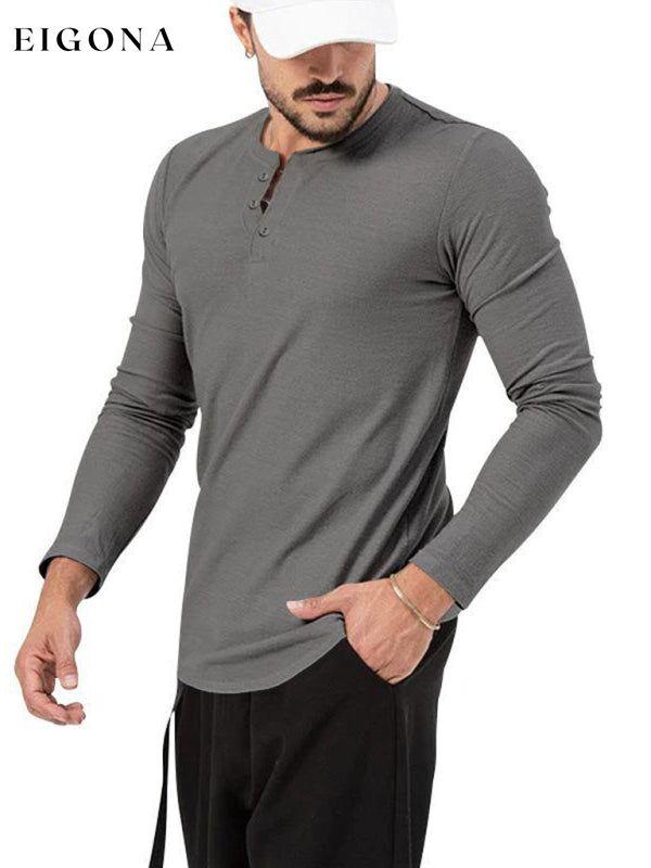 New Men's Round Neck Solid Color Long Sleeve T-Shirt clothes long sleeve T shirt men mens mens shirts