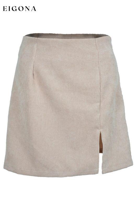 High Waist Corduroy Skirt Solid Split A-Line Skirt bottom clothes mini skirt short skirt skirt