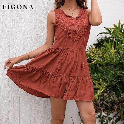 Summer new loose sexy solid color super fairy dress Red Clothes