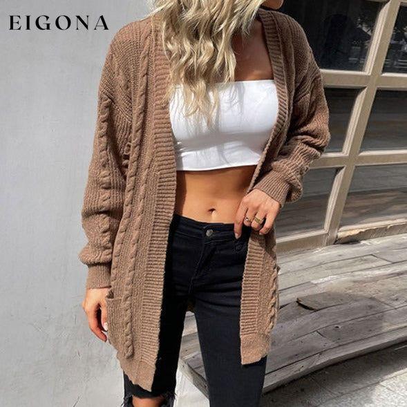Women's Fashion Long Sleeve Solid Color Twist Sweater Cardigan cardigan cardigans clothes Sweater sweaters