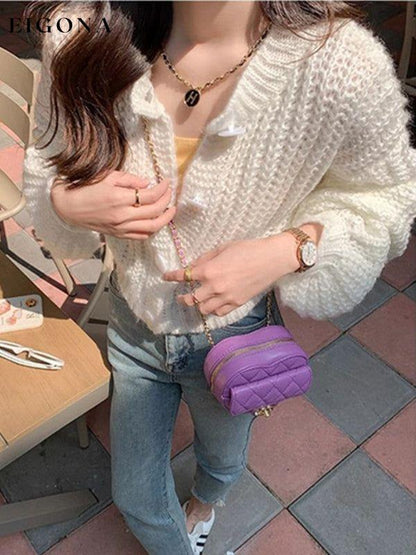 women's long sleeve sweater buttoned cardigan jacket cardigan Clothes kakaclo Sweater sweaters