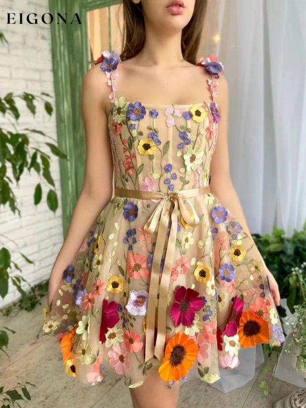 New women's three-dimensional flower embroidery hip-hugging sexy dress clothes dresses short dresses