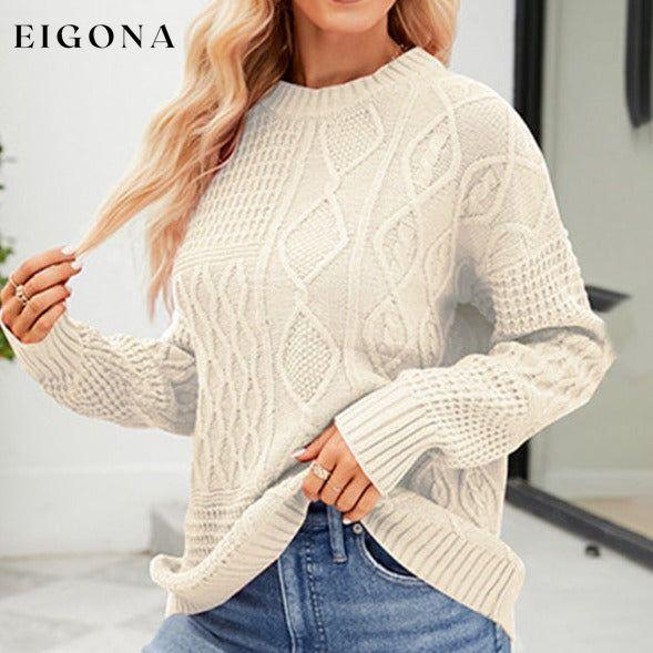 Women's round neck loose diamond knit sweater clothes Sweater sweaters Sweatshirt