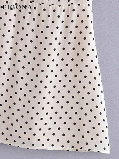 Women's sweet polka dot print slimming waist strappy corset dress casual dress casual dresses clothes dress dresses short dresses