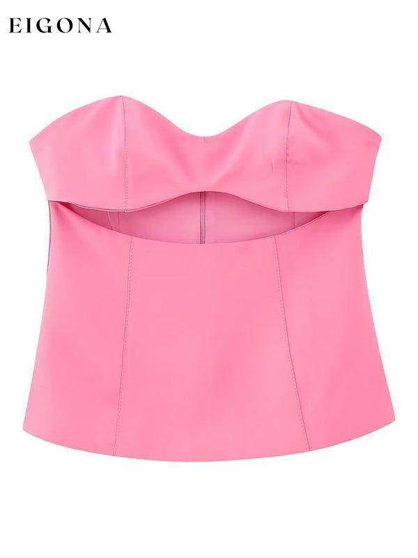 Women's New Open Design Tube Top Vest clothes top tops