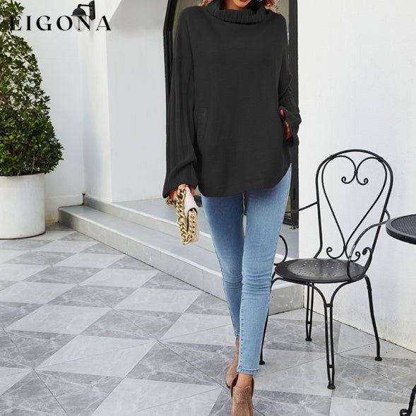 women's loose large size turtleneck sweater clothes Sweater sweaters