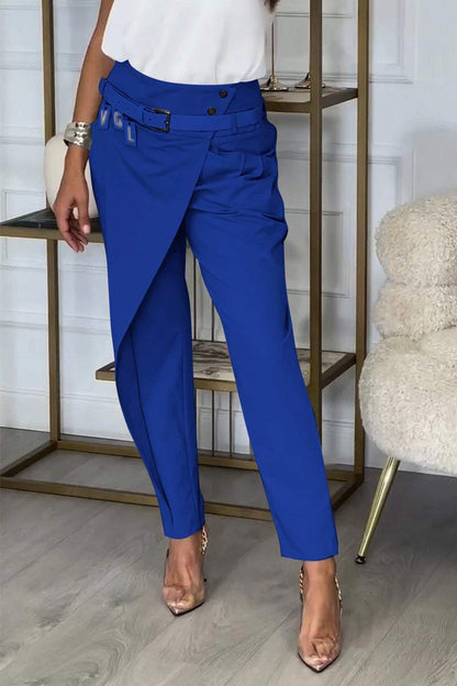 Women's Irregular Design Casual Trousers Bottoms Pants