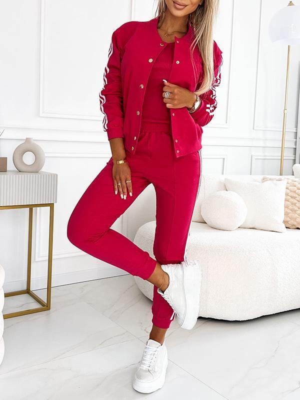 Casual Sports Fashion Cardigan Suit Suit