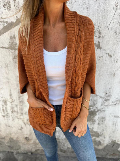 Casual Lapel Knitted Cardigan Jacket cotton Jacket