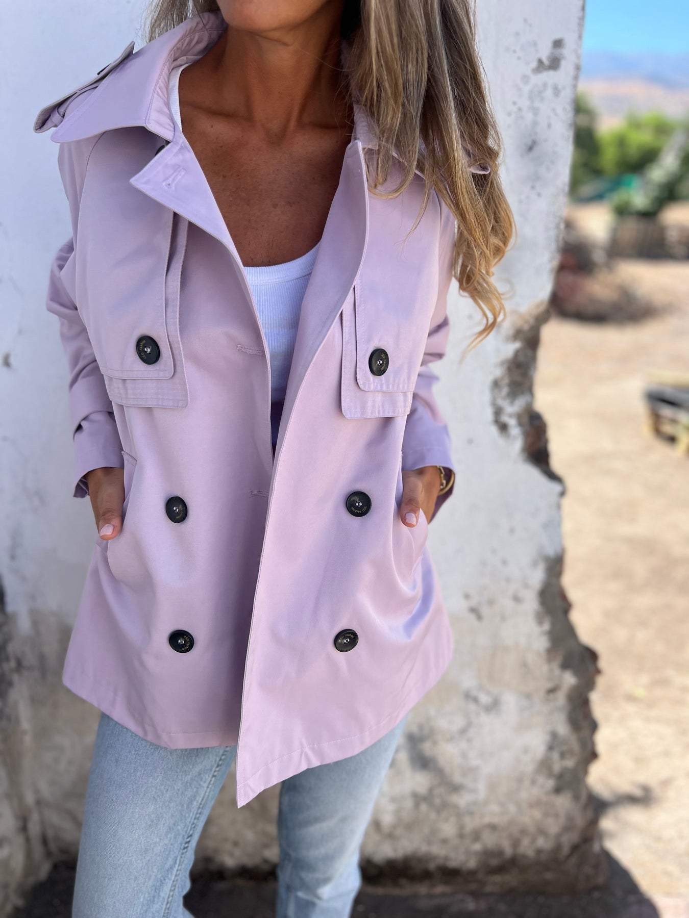 Lapel Casual Long Sleeve Jacket cotton tops