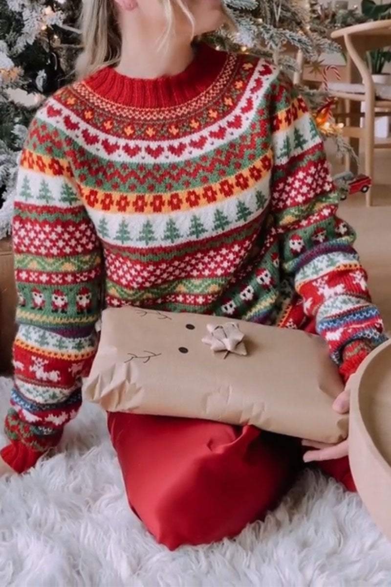 Christmas Long Sleeve Casual Sweater Chirstmas Sweater Tops