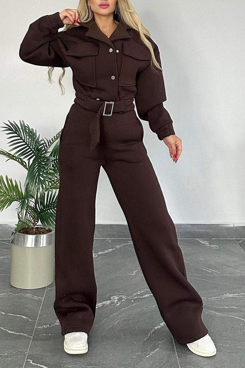 Women's Lapel Long-sleeved Workwear Casual Suit Sets Two piece sets