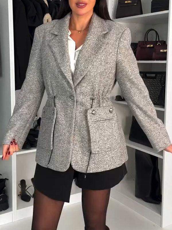 Women's Lapel Waist Coat Coat Tops