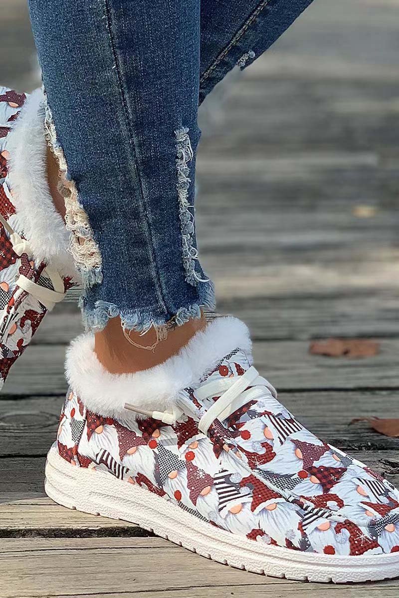 Women's Christmas printed warm cotton shoes Shoes