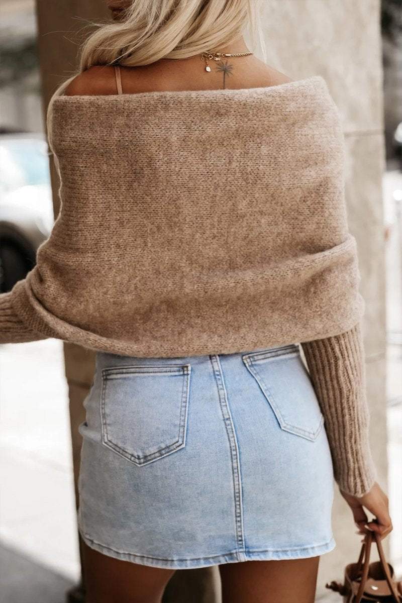 Women Should Wear Knitted Long-sleeved Sweaters In Autumn Sweaters tops