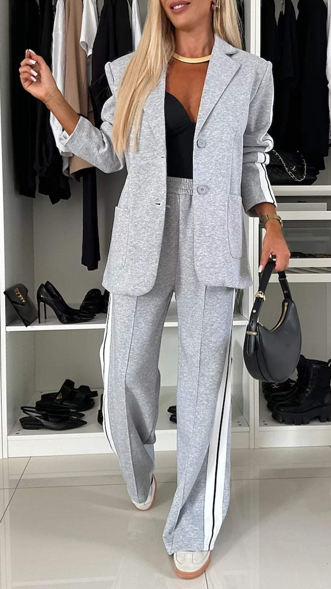 Women's Lapel Long Sleeve Casual Suit Suit