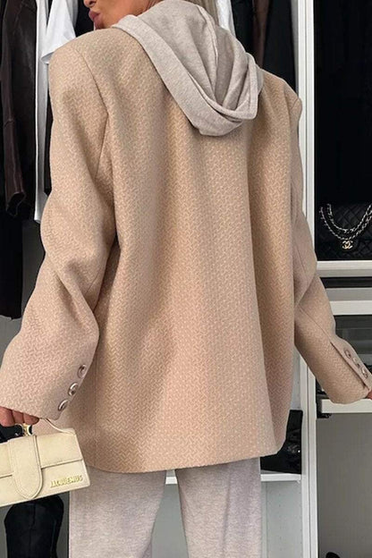 Women's Lapel Long Sleeve Solid Color Casual Jacket Coats Tops