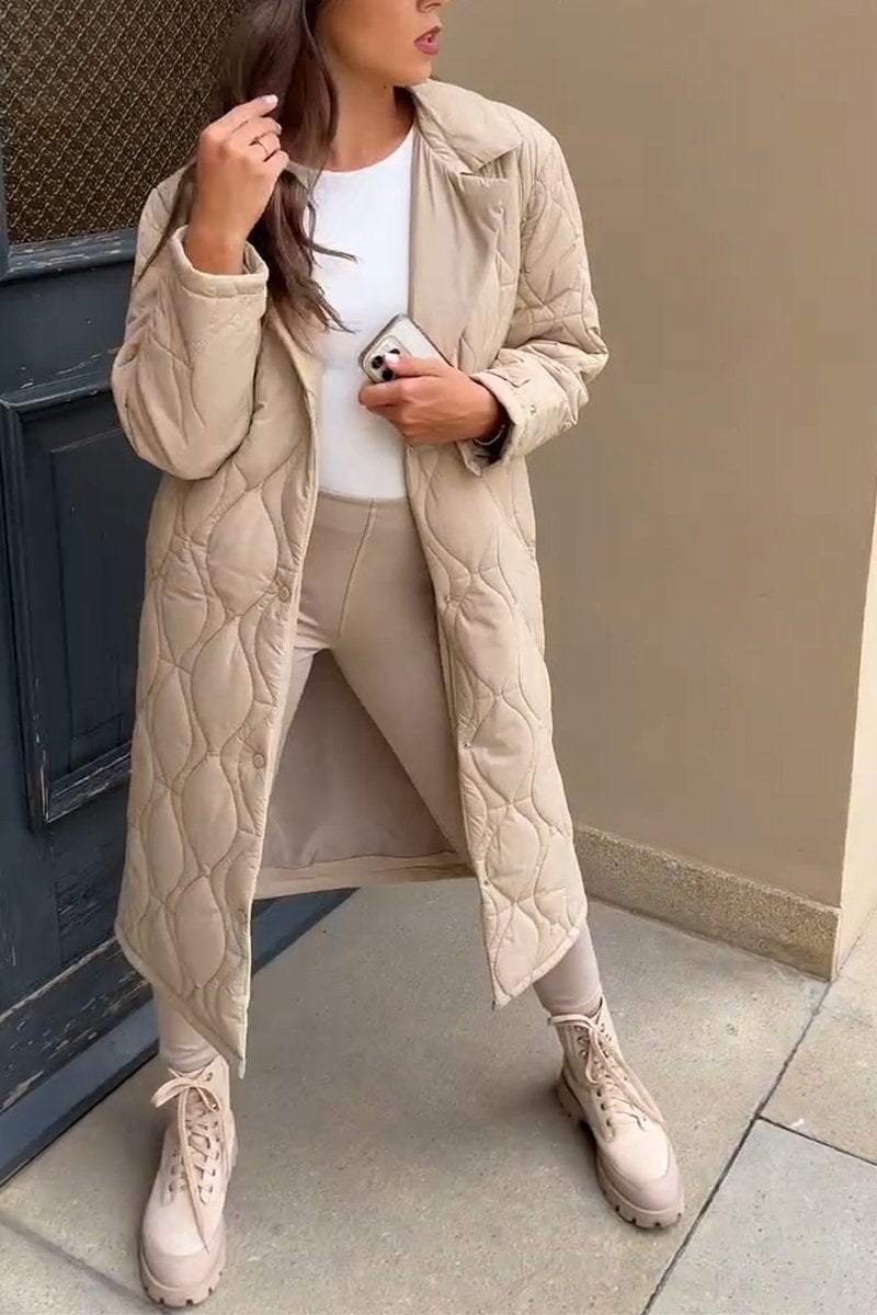 Women's Casual Lapel Single-breasted Coat Coats Cotton Top