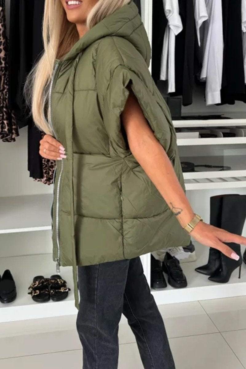 Women's Multi-color V-neck Solid Color Casual Vest Coat Coats Tops