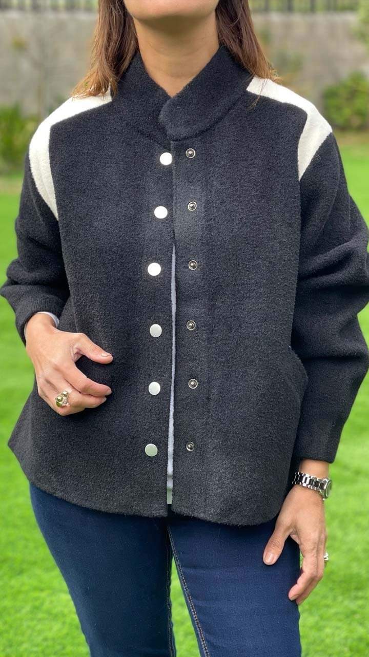 Women's Casual Patchwork Jacket Cardigan Top