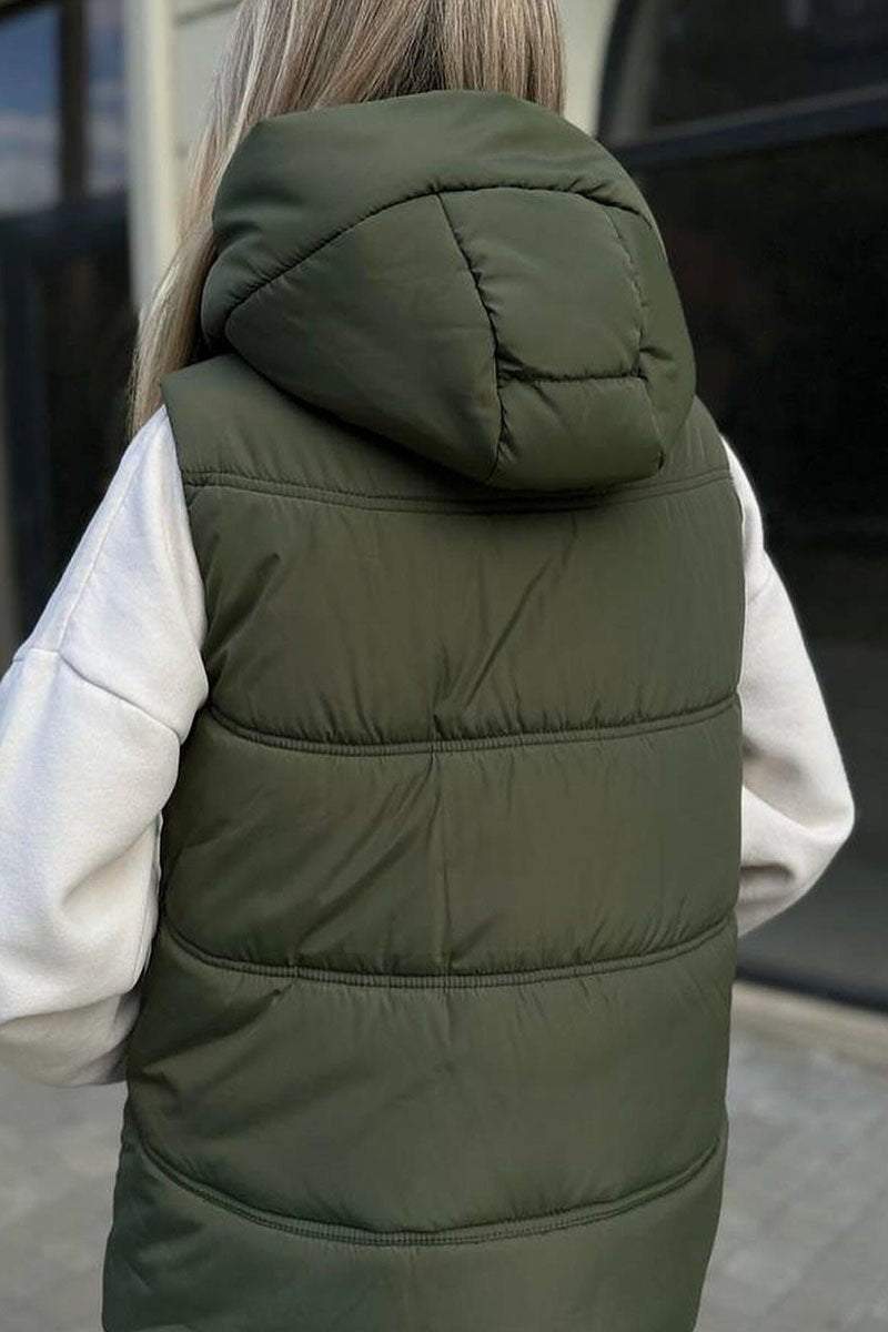 Solid Color Casual Zipper Vest Jacket Jacket Tops