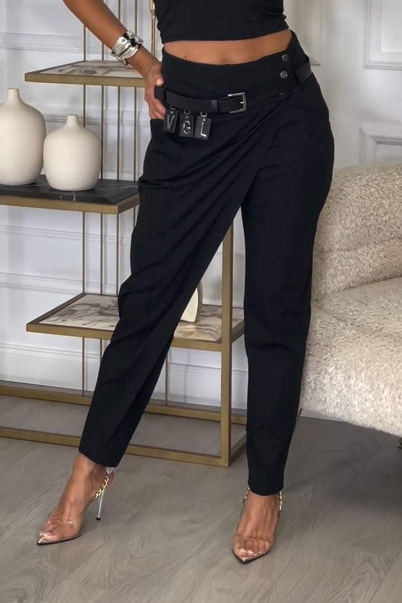 Women's Irregular Design Casual Trousers Bottoms Pants