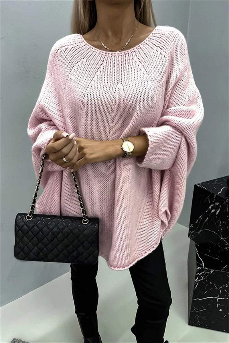 Women's Sweater Cape Poncho Style Fashion Knitted Shawl Sweater Coat tops