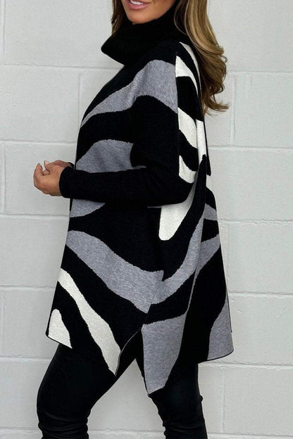 Women's Casual Zebra Print Sweater Fashion Trends