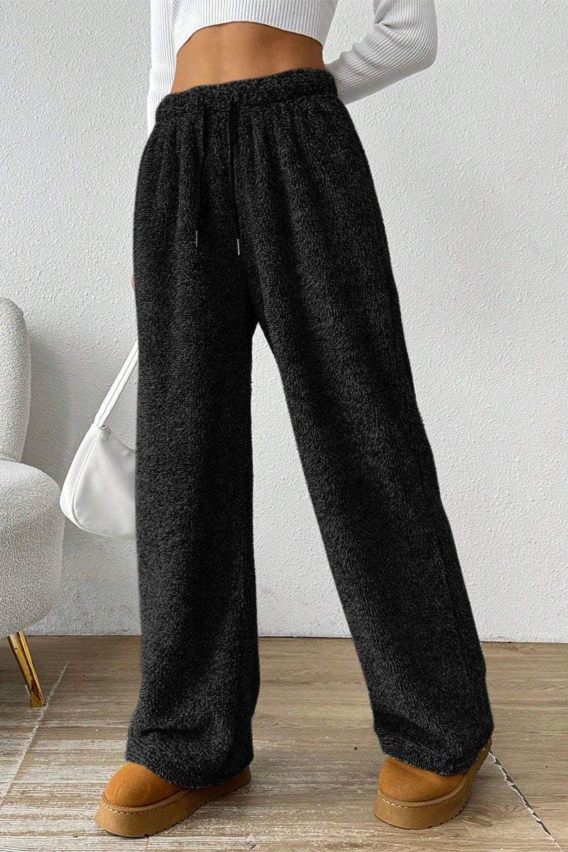 Women's Casual Solid Color Warm Plush Pants bottoms pants