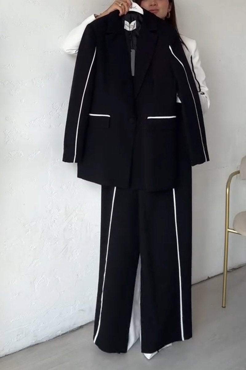 Women's Casual Lapel Suit Two-piece Suit