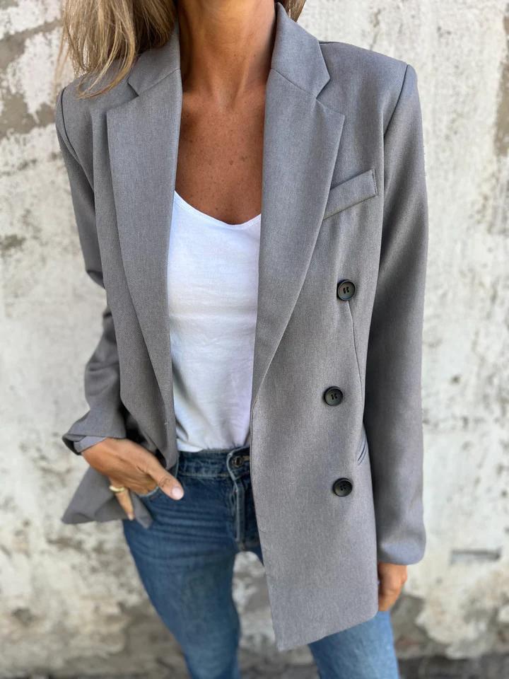 Casual Lapel Blazer Blazer cotton